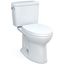 Drake Two-Piece Elongated 1.28 GPF Universal Height TORNADO FLUSH Toilet with CEFIONTECT and SoftClose Seat, WASHLET+ Ready, Cotton White - MS776124CEFG#01