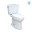 Drake Two-Piece Elongated 1.28 GPF Universal Height TORNADO FLUSH Toilet with CEFIONTECT and SoftClose Seat, WASHLET+ Ready, Cotton White - MS776124CEFG#01