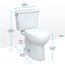 Drake Transitional Two-Piece Elongated 1.28 GPF Universal Height TORNADO FLUSH Toilet with 10 Inch Rough-In, CEFIONTECT, and SoftClose Seat, WASHLET+ Ready, Cotton White - MS786124CEFG.10#01