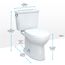 Drake Transitional Two-Piece Elongated 1.28 GPF Universal Height TORNADO FLUSH Toilet with CEFIONTECT and SoftClose Seat, WASHLET+ Ready, Cotton White - MS786124CEFG#01