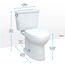 Drake Transitional Two-Piece Elongated 1.28 GPF TORNADO FLUSH Toilet with CEFIONTECT and SoftClose Seat, WASHLET+ Ready, Cotton White - MS786124CEG#01