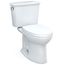 Drake Transitional Two-Piece Elongated 1.28 GPF TORNADO FLUSH Toilet with CEFIONTECT and SoftClose Seat, WASHLET+ Ready, Cotton White - MS786124CEG#01