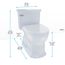 Eco Soirée One-Piece Elongated 1.28 GPF Universal Height Skirted Toilet, Ebony Black - MS964214CEF#51