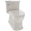 Eco Soirée One Piece Elongated 1.28 GPF Universal Height Skirted Toilet with CEFIONTECT, Bone - MS964214CEFG#03