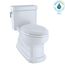 Eco Guinevere Elongated 1.28 GPF Universal Height Skirted Toilet with CEFIONTECT and SoftClose Seat, Cotton White - MS974224CEFG#01