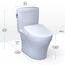 WASHLET+ Aquia IV Cube Two-Piece Elongated Dual Flush 1.28 and 0.9 GPF Toilet with S7 Contemporary Bidet Seat, Cotton White - MW4364726CEMFGN#01