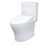 WASHLET+ Aquia IV Cube Two-Piece Elongated Dual Flush 1.28 and 0.9 GPF Toilet with S7 Contemporary Bidet Seat, Cotton White - MW4364726CEMFGN#01