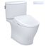 WASHLET+ Nexus Two-Piece Elongated 1.28 GPF Toilet with S7A Contemporary Bidet Seat, Cotton White - MW4424736CEFG#01