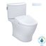 WASHLET+ Nexus Two-Piece Elongated 1.28 GPF Toilet with Auto Flush S7A Contemporary Bidet Seat, Cotton White - MW4424736CEFGA#01