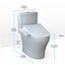 TOTOWASHLET+ Aquia IV Two-Piece Elongated Dual Flush 1.28 and 0.9 GPF Toilet and WASHLET C2 Bidet Seat, Cotton White - MW4463074CEMGN#01