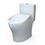 TOTOWASHLET+ Aquia IV Two-Piece Elongated Dual Flush 1.28 and 0.9 GPF Toilet and WASHLET C2 Bidet Seat, Cotton White - MW4463074CEMGN#01