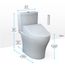 WASHLET+ Aquia IV Two-Piece Elongated Universal Height Dual Flush 1.28 and 0.9 GPF Toilet and WASHLET C5 Bidet Seat, Cotton White - MW4463084CEMFGN#01