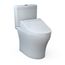 WASHLET+ Aquia IV Two-Piece Elongated Universal Height Dual Flush 1.28 and 0.9 GPF Toilet and WASHLET C5 Bidet Seat, Cotton White - MW4463084CEMFGN#01