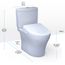 WASHLET+ Aquia IV Two-Piece Elongated Dual Flush 1.28 and 0.9 GPF Toilet with S7A Contemporary Bidet Seat, Cotton White - MW4464736CEMFGN#01