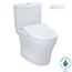 WASHLET+ Aquia IV Two-Piece Elongated Dual Flush 1.28 and 0.9 GPF Toilet and Contemporary WASHLET S7A Contemporary Bidet Seat, Cotton White - MW4464736CEMGN#01
