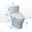 WASHLET+ Aquia IV Arc Two-Piece Elongated Dual Flush 1.28 and 0.9 GPF Toilet with C2 Bidet Seat, Cotton White - MW4483074CEMFGN#01