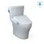 WASHLET+ Aquia IV Arc Two-Piece Elongated Dual Flush 1.28 and 0.9 GPF Toilet with C2 Bidet Seat, Cotton White - MW4483074CEMFGN#01