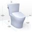 WASHLET+ Aquia IV Arc Two-Piece Elongated Dual Flush 1.28 and 0.9 GPF Toilet with Auto Flush S7 Contemporary Bidet Seat, Cotton White - MW4484726CEMFGNA#01