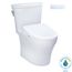 WASHLET+ Aquia IV Arc Two-Piece Elongated Dual Flush 1.28 and 0.9 GPF Toilet with Auto Flush S7 Contemporary Bidet Seat, Cotton White - MW4484726CEMFGNA#01