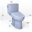 WASHLET+ Drake II Two-Piece Elongated 1.28 GPF Toilet and WASHLET+ S7 Contemporary Bidet Seat, Cotton White - MW4544726CEFG#01