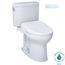 WASHLET+ Drake II Two-Piece Elongated 1.28 GPF Toilet and WASHLET+ S7 Contemporary Bidet Seat, Cotton White - MW4544726CEFG#01