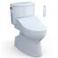 WASHLET+ Vespin II Two-Piece Elongated 1.28 GPF Toilet and WASHLET+ C5 Bidet Seat, Cotton White - MW4743084CEFG#01