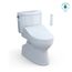 WASHLET+ Vespin II Two-Piece Elongated 1.28 GPF Toilet and WASHLET+ C5 Bidet Seat, Cotton White - MW4743084CEFG#01