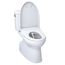 WASHLET+ Vespin II Two-Piece Elongated 1.28 GPF Toilet and WASHLET+ S7 Contemporary Bidet Seat, Cotton White - MW4744726CEFG#01