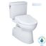 WASHLET+ Vespin II 1G Two-Piece Elongated 1.0 GPF Toilet and WASHLET+ S7 Contemporary Bidet Seat, Cotton White - MW4744726CUFG#01
