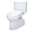 WASHLET+ Vespin II Two-Piece Elongated 1.28 GPF Toilet and WASHLET+ S7A Contemporary Bidet Seat, Cotton White - MW4744736CEFG#01