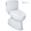 WASHLET+ Vespin II 1G Two-Piece Elongated 1.0 GPF Toilet and WASHLET+ S7A Contemporary Bidet Seat, Cotton White - MW4744736CUFG#01