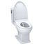 WASHLET+ Connelly Two-Piece Elongated Dual Flush 1.28 and 0.9 GPF Toilet and Classic WASHLET S7 Contemporary Bidet Seat with Auto Flush, Cotton White - MW4944724CEMFGA#01