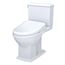 WASHLET+ Connelly Two-Piece Elongated Dual Flush 1.28 and 0.9 GPF Toilet and Classic WASHLET S7A Classic Bidet Seat, Cotton White - MW4944734CEMFG#01