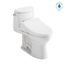 WASHLET+ UltraMax II One-Piece Elongated 1.28 GPF Toilet and WASHLET+ C5 Bidet Seat, Cotton White - MW6043084CEFG#01