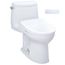 WASHLET+ UltraMax II 1G One-Piece Elongated 1.0 GPF Toilet and WASHLET+ S7 Contemporary Bidet Seat, Cotton White - MW6044726CUFG#01