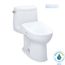 WASHLET+ UltraMax II 1G One-Piece Elongated 1.0 GPF Toilet and WASHLET+ S7 Contemporary Bidet Seat, Cotton White - MW6044726CUFG#01