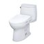 WASHLET+ UltraMax II One-Piece Elongated 1.28 GPF Toilet with Auto Flush WASHLET+ S7A Contemporary Bidet Seat, Cotton White - MW6044736CEFGA#01