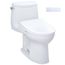 WASHLET+ UltraMax II 1G One-Piece Elongated 1.0 GPF Toilet with Auto Flush WASHLET+ S7A Contemporary Bidet Seat, Cotton White - MW6044736CUFGA#01