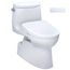 WASHLET+ Carlyle II One-Piece Elongated 1.28 GPF Toilet and WASHLET+ S7 Contemporary Bidet Seat, Cotton White - MW6144726CEFG#01