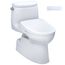 WASHLET+ Carlyle II One-Piece Elongated 1.28 GPF Toilet with Auto Flush WASHLET+ S7 Contemporary Bidet Seat, Cotton White - MW6144726CEFGA#01