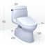 WASHLET+ Carlyle II 1G One-Piece Elongated 1.0 GPF Toilet and WASHLET+ S7 Contemporary Bidet Seat, Cotton White - MW6144726CUFG#01