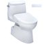 WASHLET+ Carlyle II 1G One-Piece Elongated 1.0 GPF Toilet and WASHLET+ S7 Contemporary Bidet Seat, Cotton White - MW6144726CUFG#01
