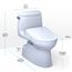 WASHLET+ Carlyle II One-Piece Elongated 1.28 GPF Toilet and WASHLET+ S7A Contemporary Bidet Seat, Cotton White - MW6144736CEFG#01
