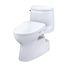 WASHLET+ Carlyle II One-Piece Elongated 1.28 GPF Toilet and WASHLET+ S7A Contemporary Bidet Seat, Cotton White - MW6144736CEFG#01
