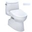 WASHLET+ Carlyle II One-Piece Elongated 1.28 GPF Toilet and WASHLET+ S7A Contemporary Bidet Seat, Cotton White - MW6144736CEFG#01