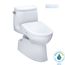 WASHLET+ Carlyle II One-Piece Elongated 1.28 GPF Toilet and WASHLET+ S7A Contemporary Bidet Seat, Cotton White - MW6144736CEFG#01