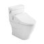 TOTOWASHLET+ Legato One-Piece Elongated 1.28 GPF Toilet and WASHLET C5 Bidet Seat, Cotton White - MW6243084CEFG#01