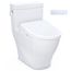 WASHLET+ Legato One-Piece Elongated 1.28 GPF Toilet with Auto Flush S7 Contemporary Bidet Seat, Cotton White - MW6244726CEFGA#01