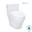 WASHLET+ Legato One-Piece Elongated 1.28 GPF Toilet and Contemporary WASHLET S7A Contemporary Bidet Seat, Cotton White - MW6244736CEFG#01