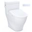WASHLET+ Legato One-Piece Elongated 1.28 GPF Toilet with Auto Flush S7A Contemporary Bidet Seat, Cotton White - MW6244736CEFGA#01